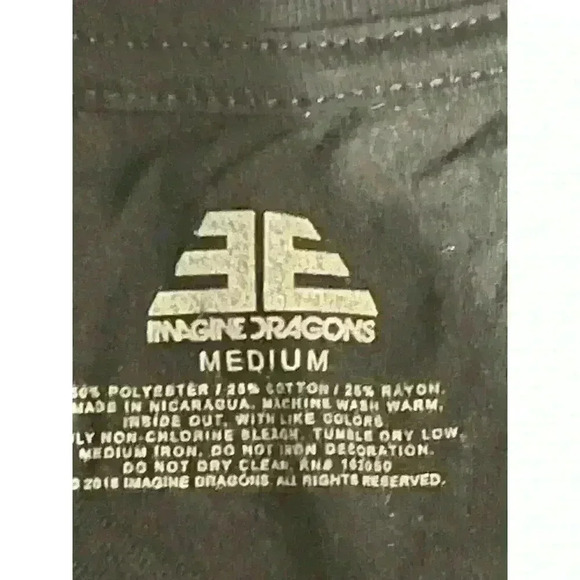 IMAGINE DRAGONS 2017 Evolve Concert Tour T-SHIRT M Dates & Cities On Back - Picture 3 of 5